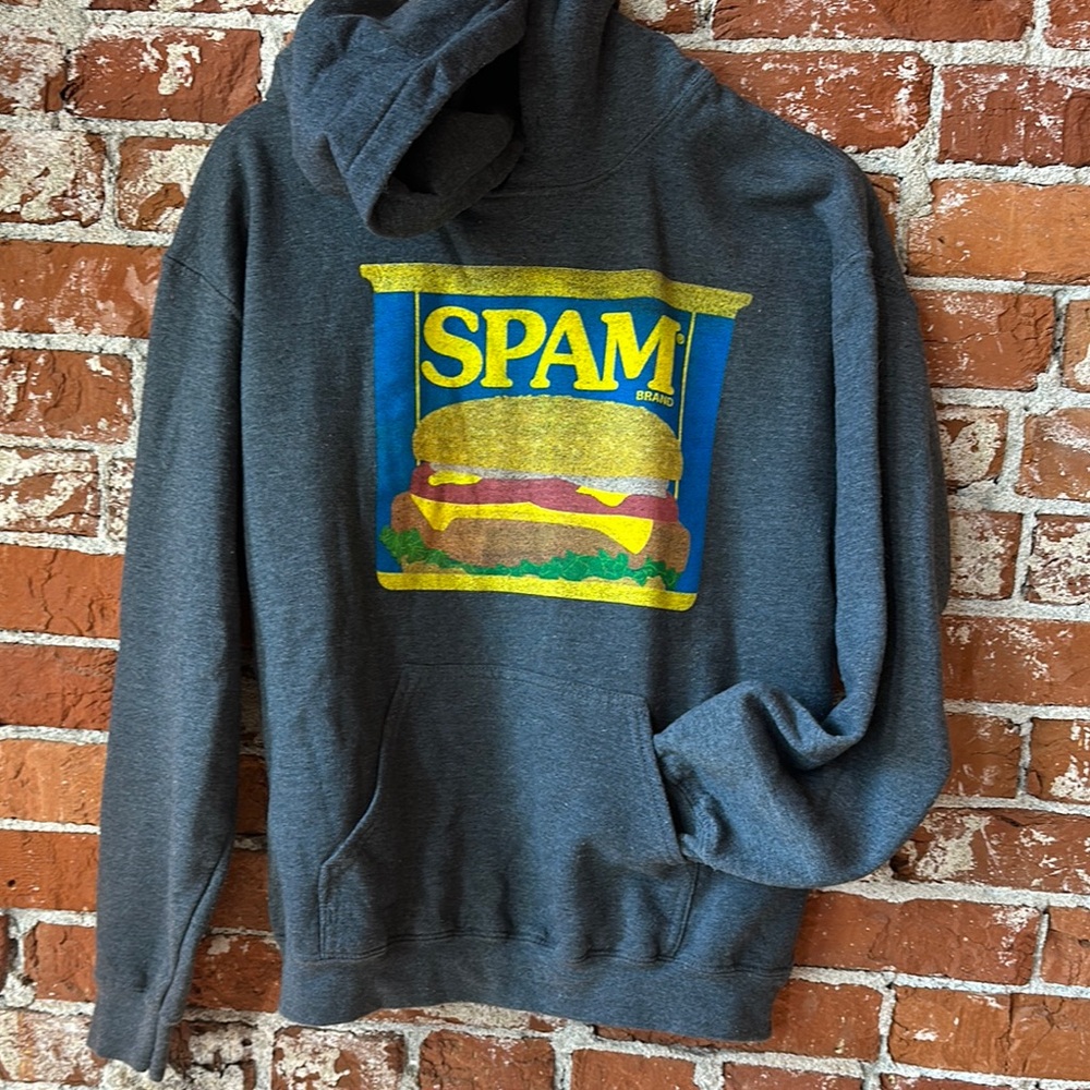 Gray SPAM Graphic Hoodie